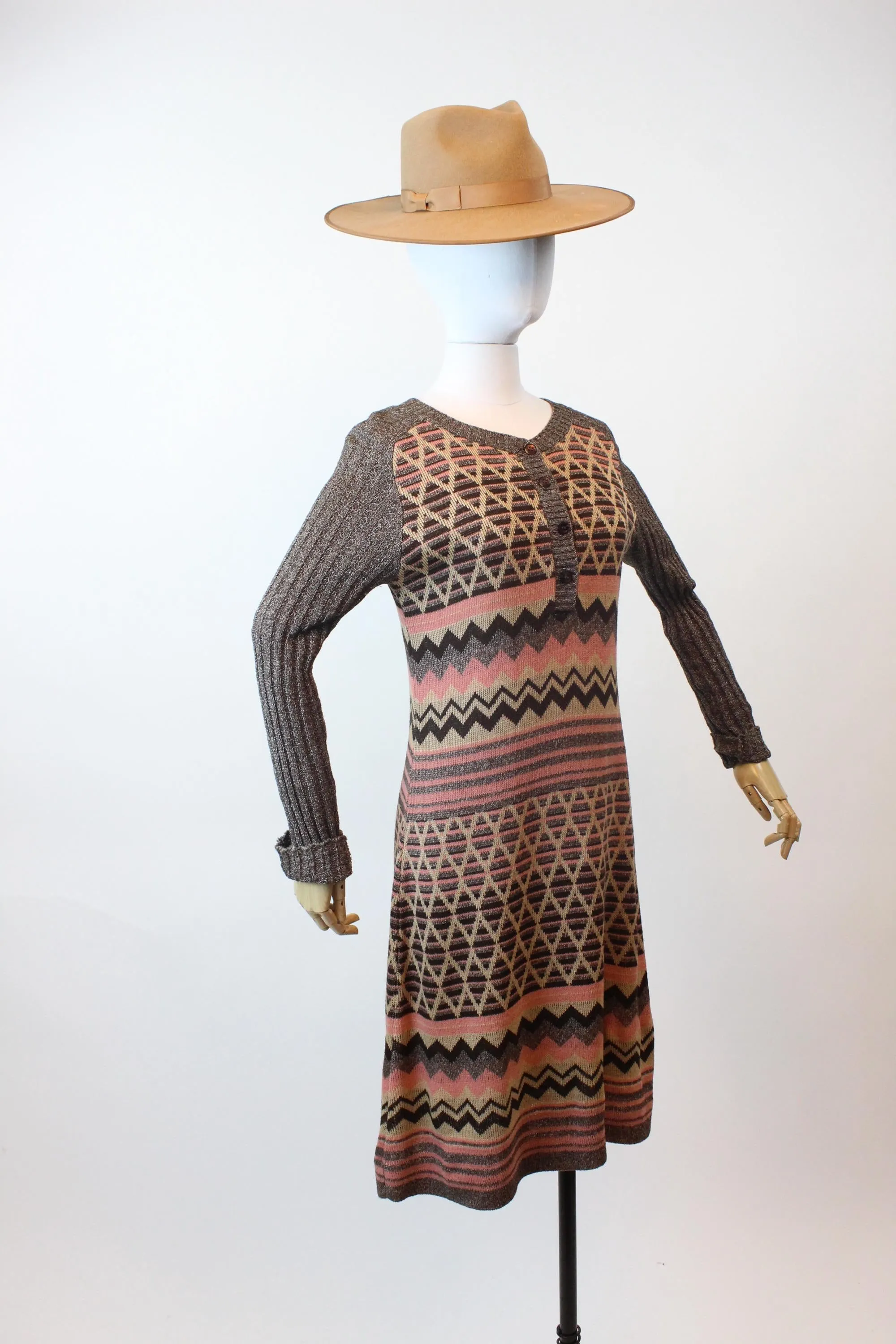 1970s 1971 GIORGIO di SANT'ANGELO knit dress small medium | new fall winter