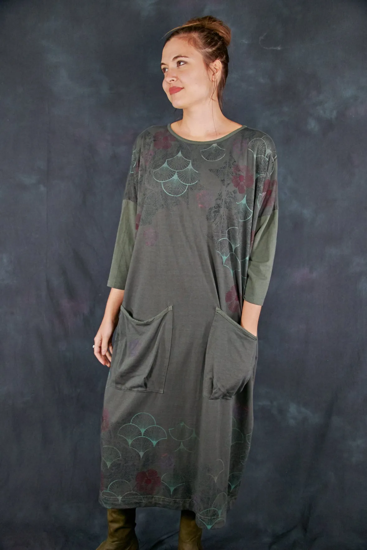 2303 Mariposa Dress Cotton Bamboo Army Green-P