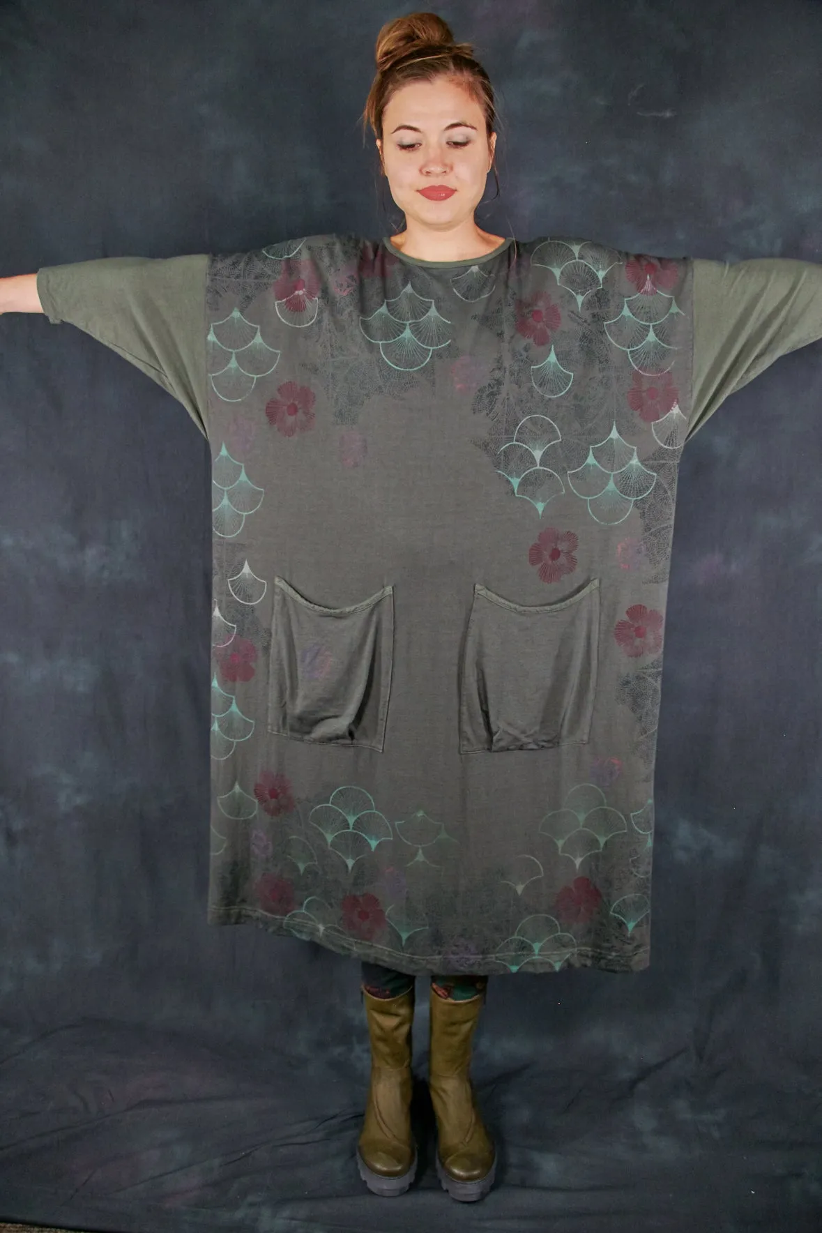 2303 Mariposa Dress Cotton Bamboo Army Green-P