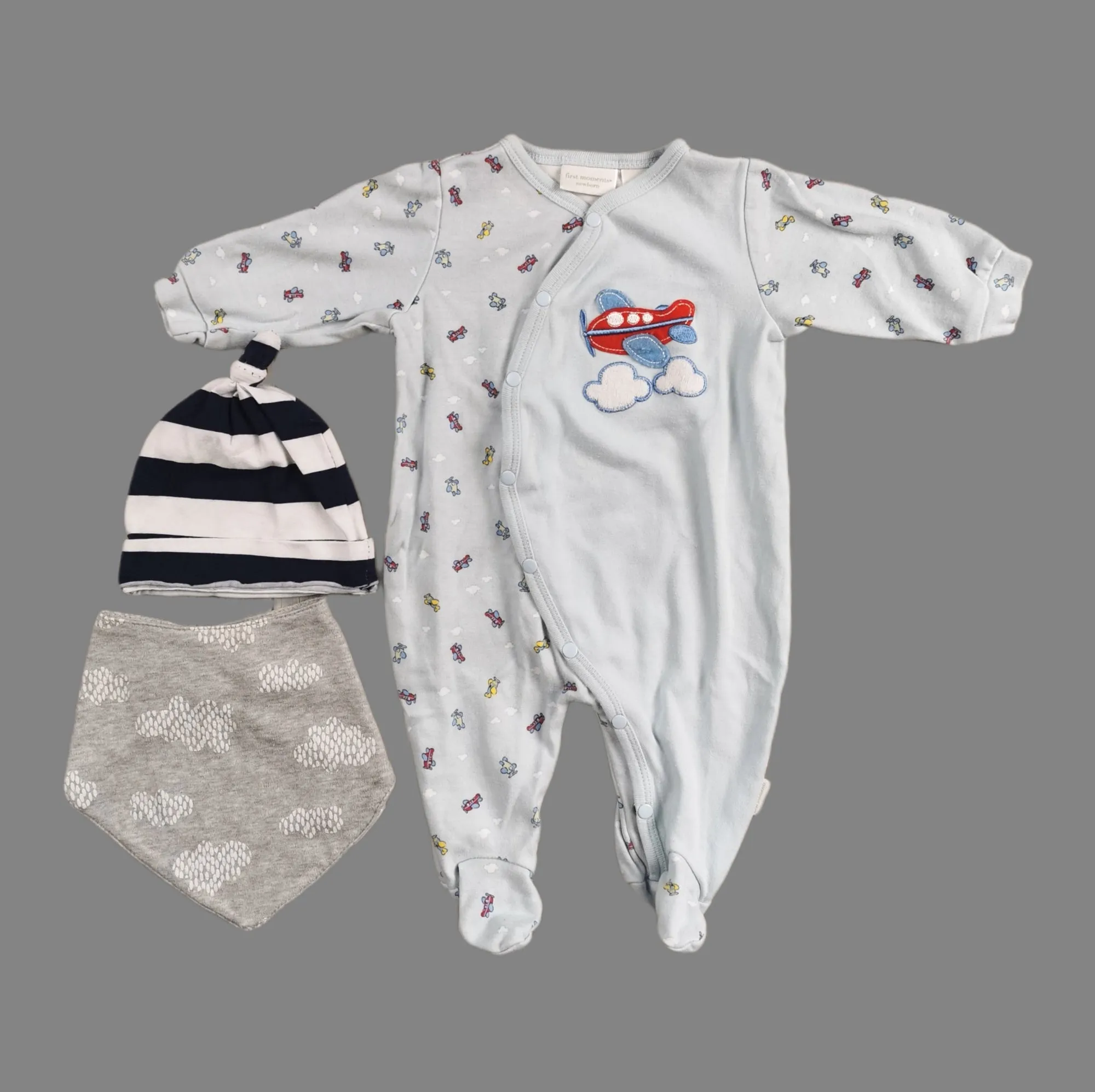 BABY BOY SIZE 0/3 MONTHS - 3 Piece Mix N Match Outfit VGUC B7