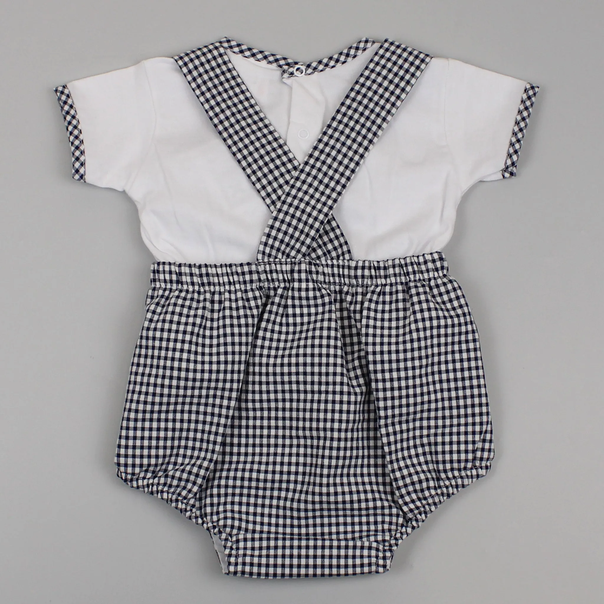 Baby Boys Dungarees / Romper - Boys Summer Outfit - Pex Gingham Suit
