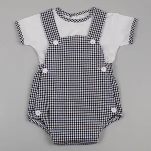 Baby Boys Dungarees / Romper - Boys Summer Outfit - Pex Gingham Suit