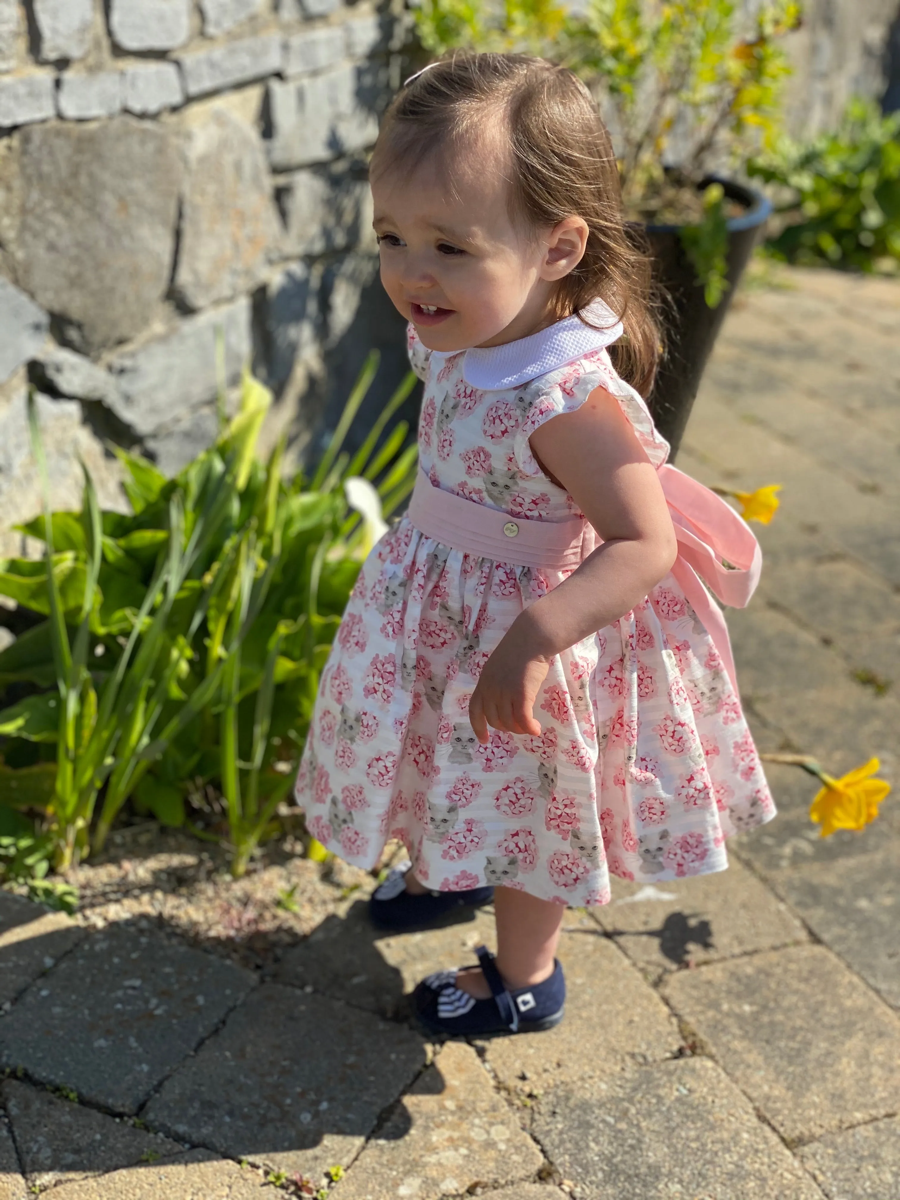 Baby Girl Cat Print Dress