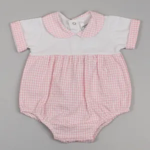 Baby Girls Romper - Girls Summer Outfit - Pex Gingham Bubble