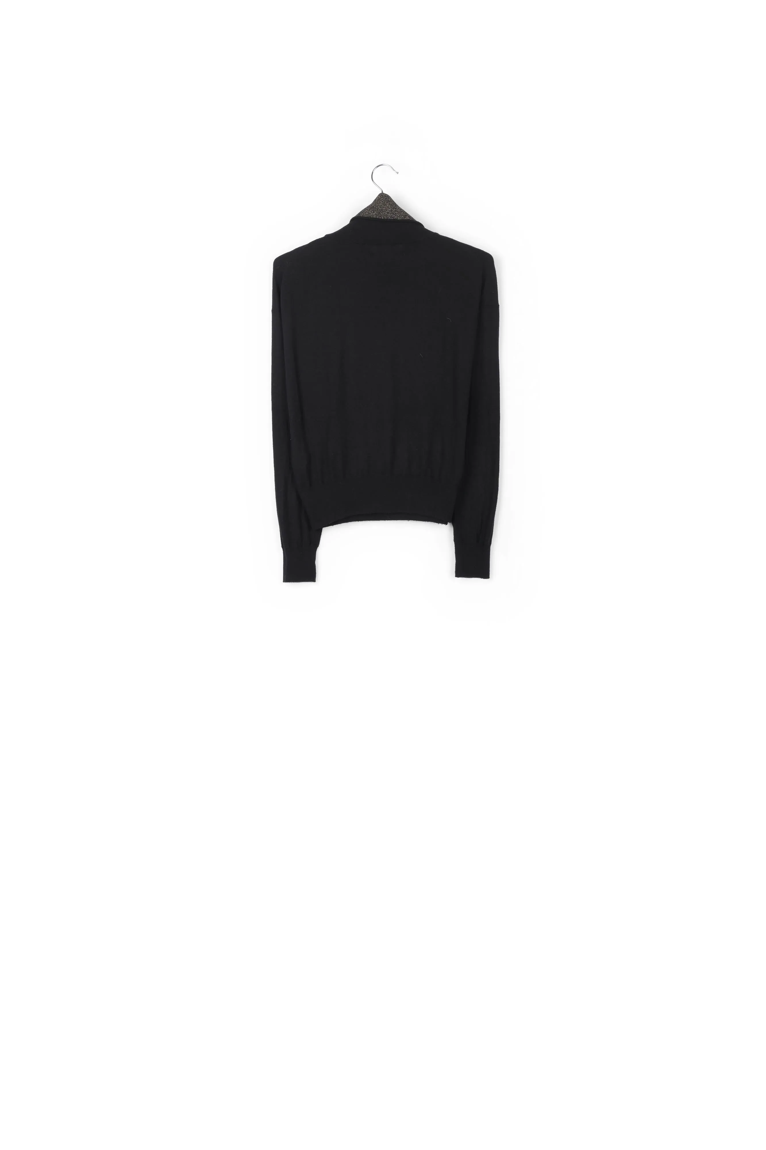Black and off-white ruffle sleeved midi dress