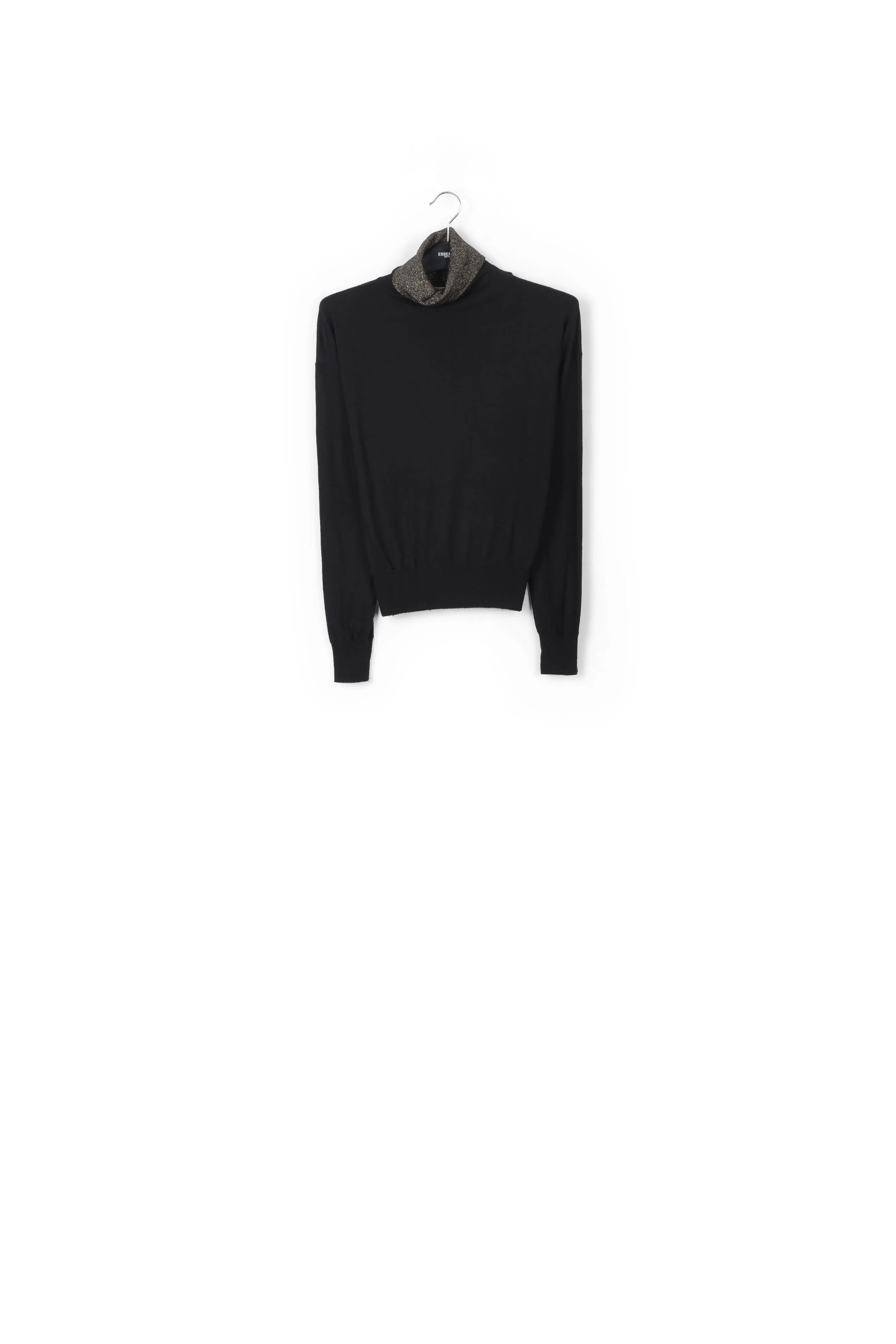 Black and off-white ruffle sleeved midi dress