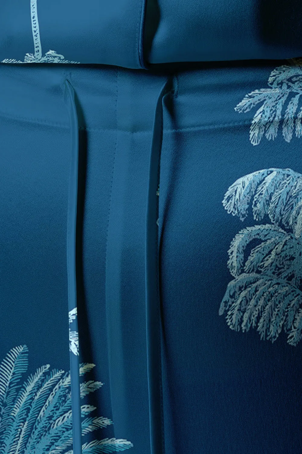 Blue Tropic Serenity Satin Pajama Set
