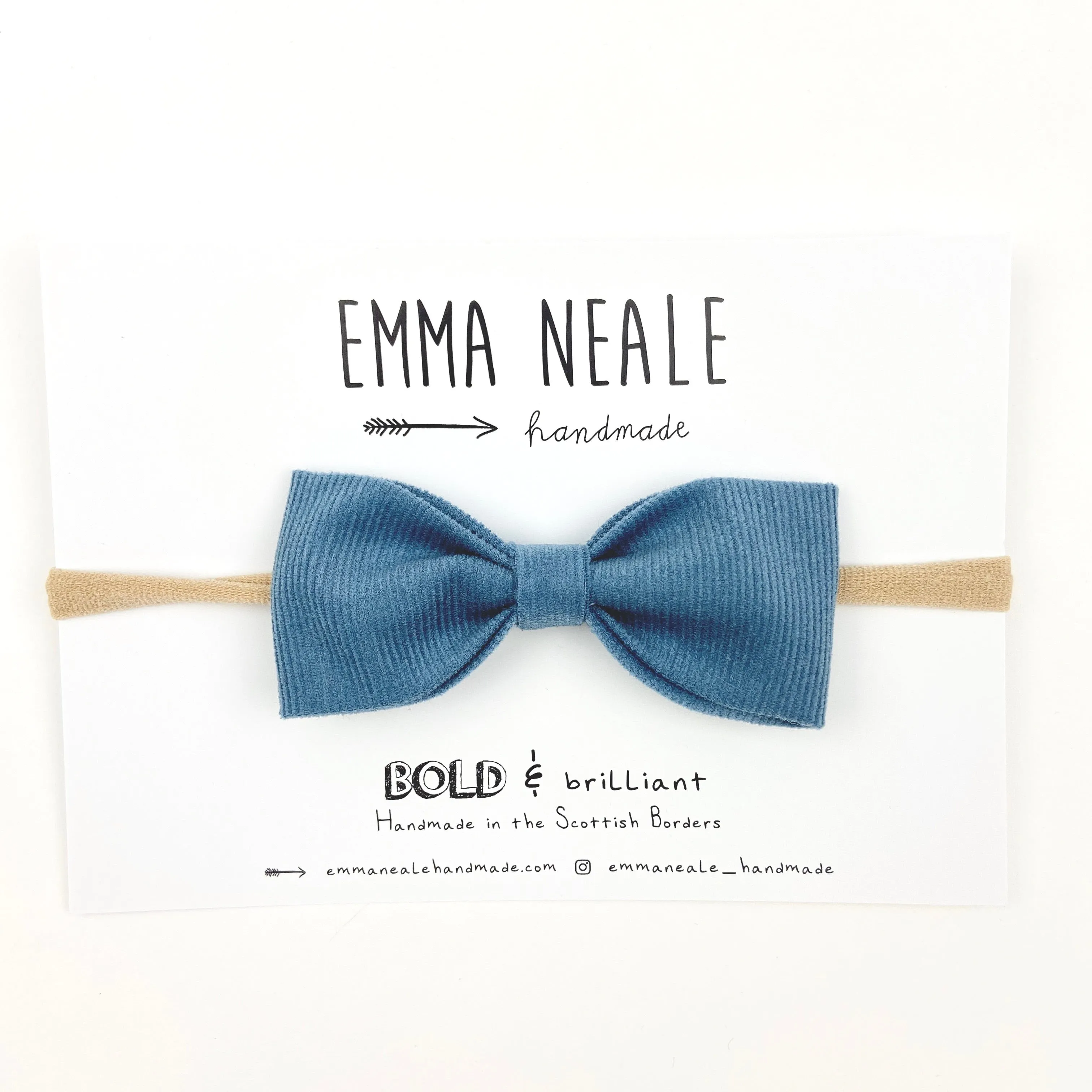 Blueberry Ruby Bow Headband