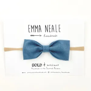 Blueberry Ruby Bow Headband