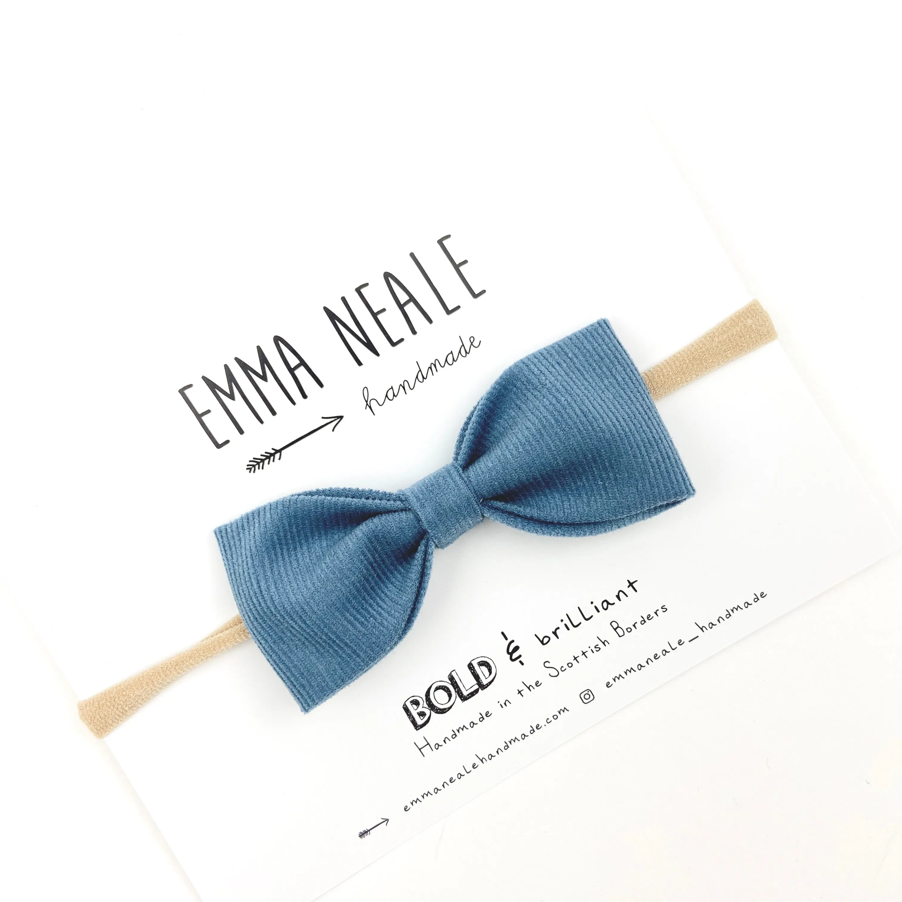 Blueberry Ruby Bow Headband