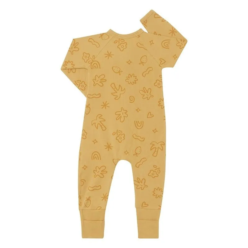 BONDS Zip Wondersuit - Treasure Hunt Mustard