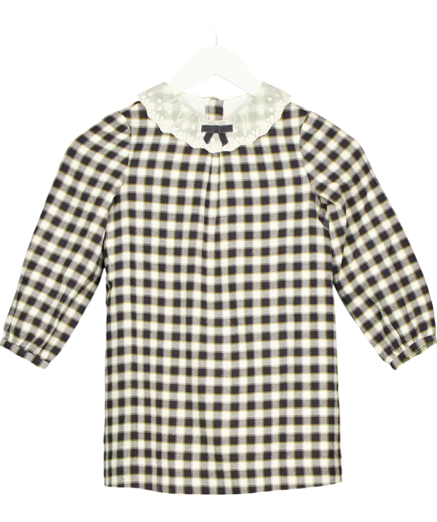 Bonpoint Blue Cotton Checked Dress 6 Years