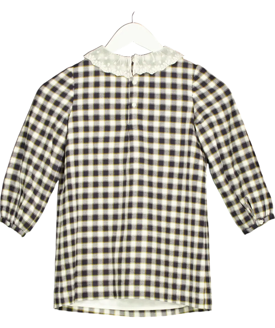 Bonpoint Blue Cotton Checked Dress 6 Years