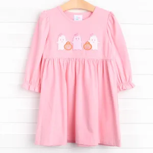 Boo Buddies Applique Dress, Pink