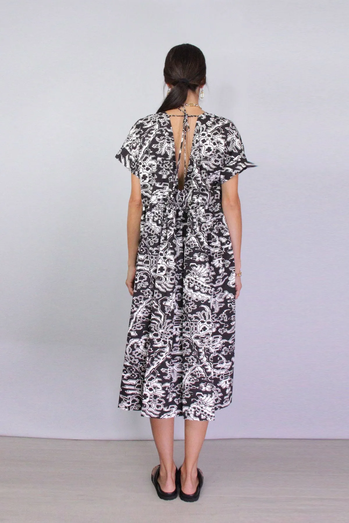 Caccia Dress in Black Multi