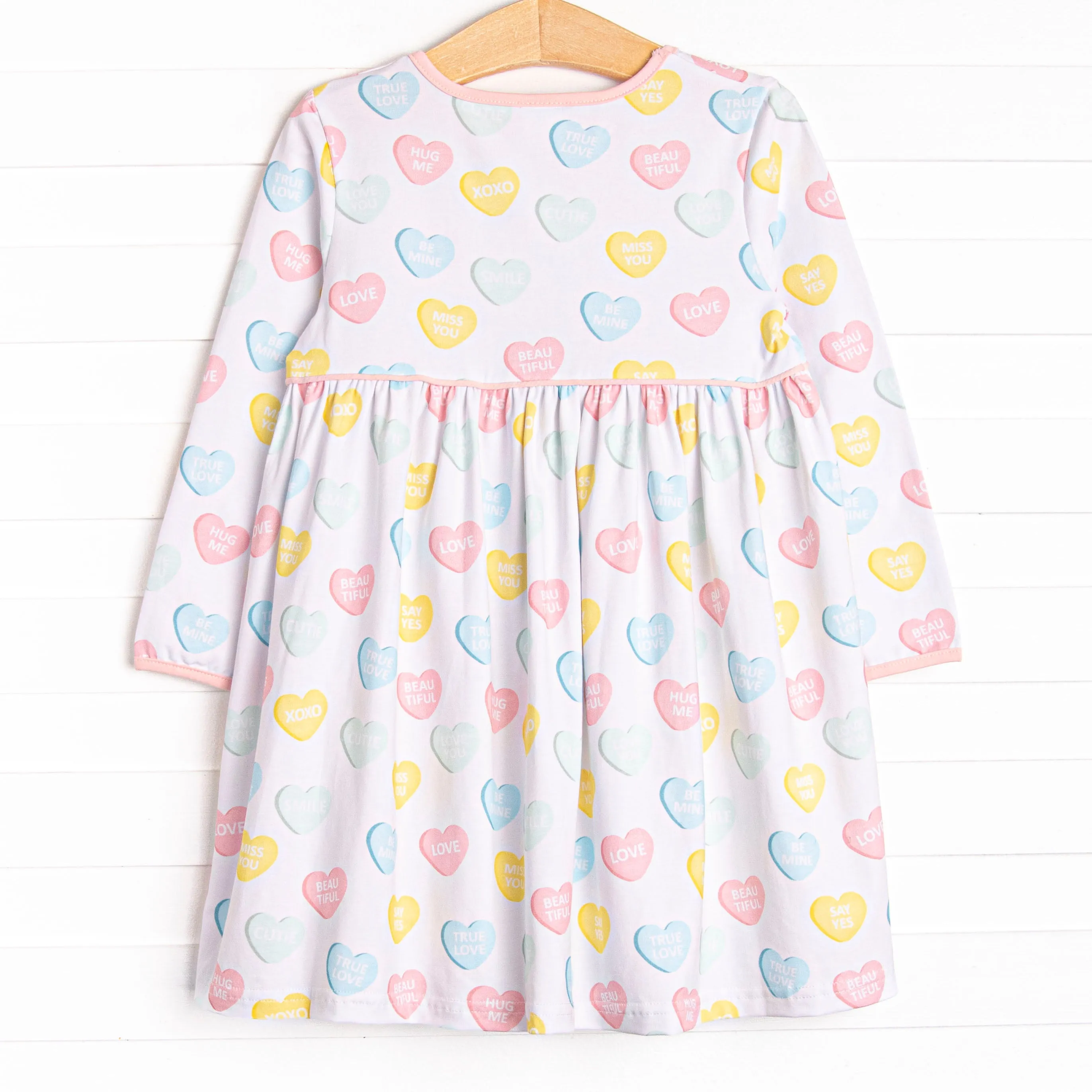 Candy Hearts Pocket Dress, Pink