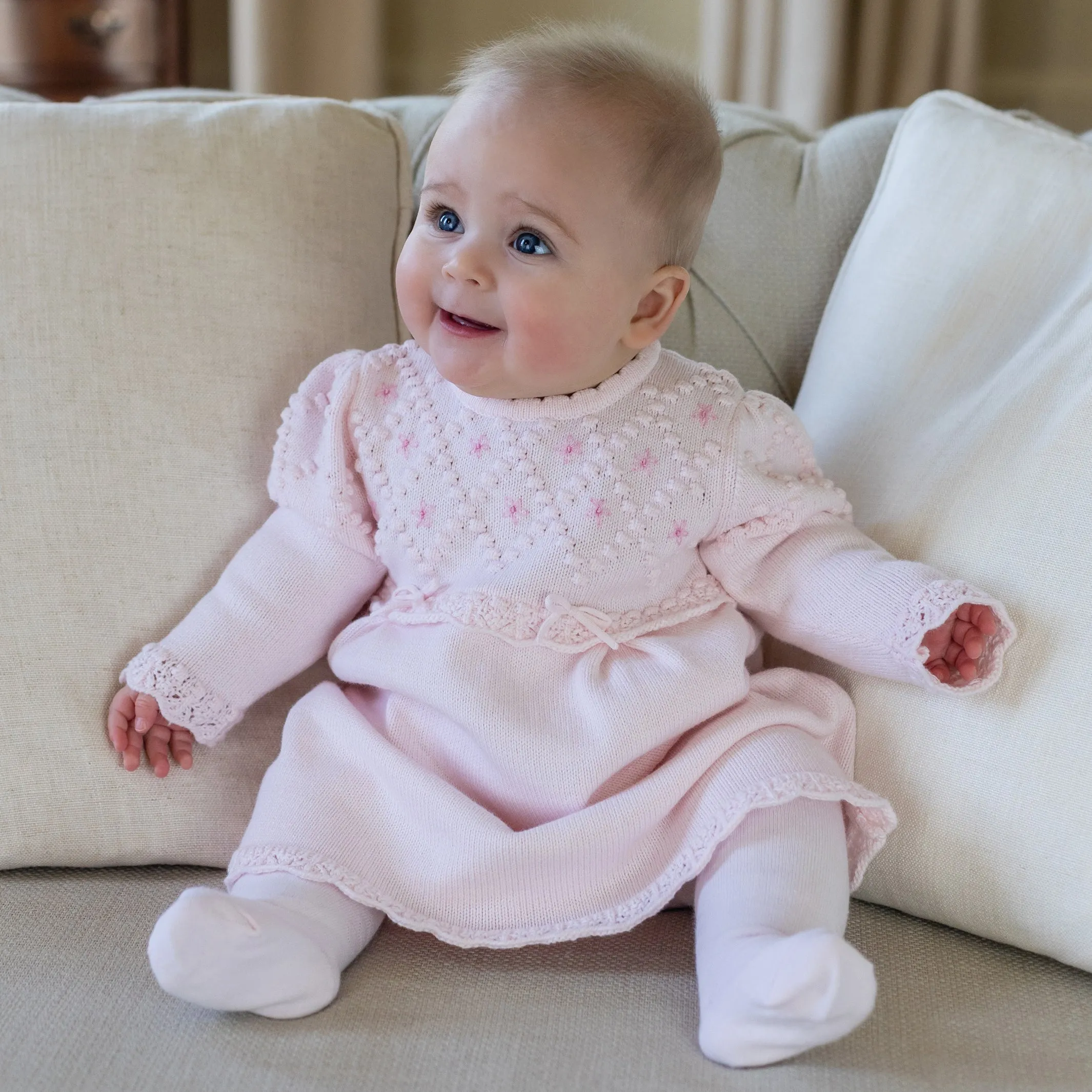 Clare Knit Baby Dress with Tights