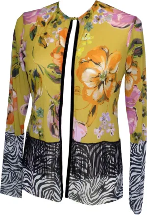 Combo Print Novelty Cardigan