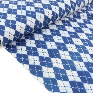 Cotton Voile - Indigo Hand block print