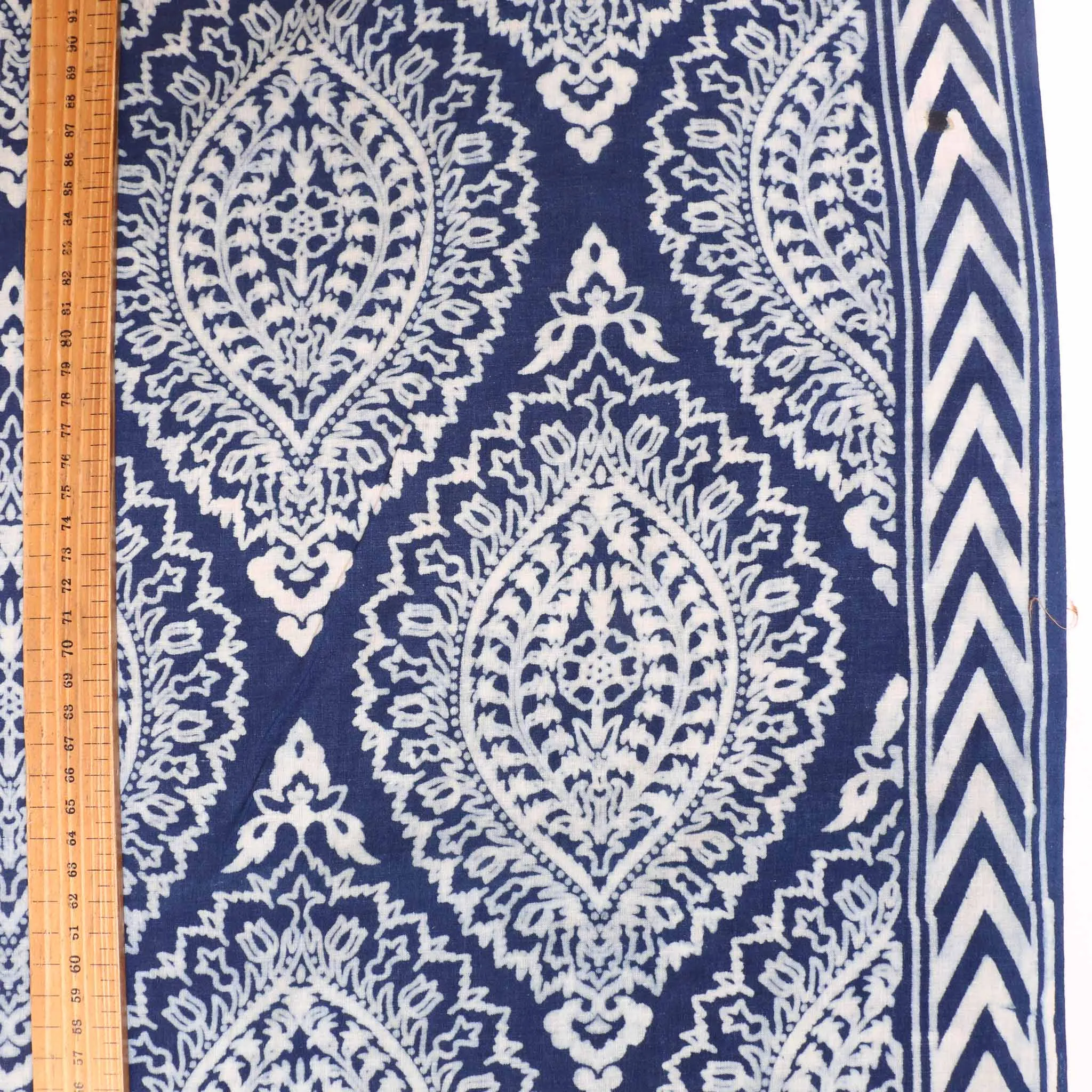 Cotton Voile - Indigo Hand block print