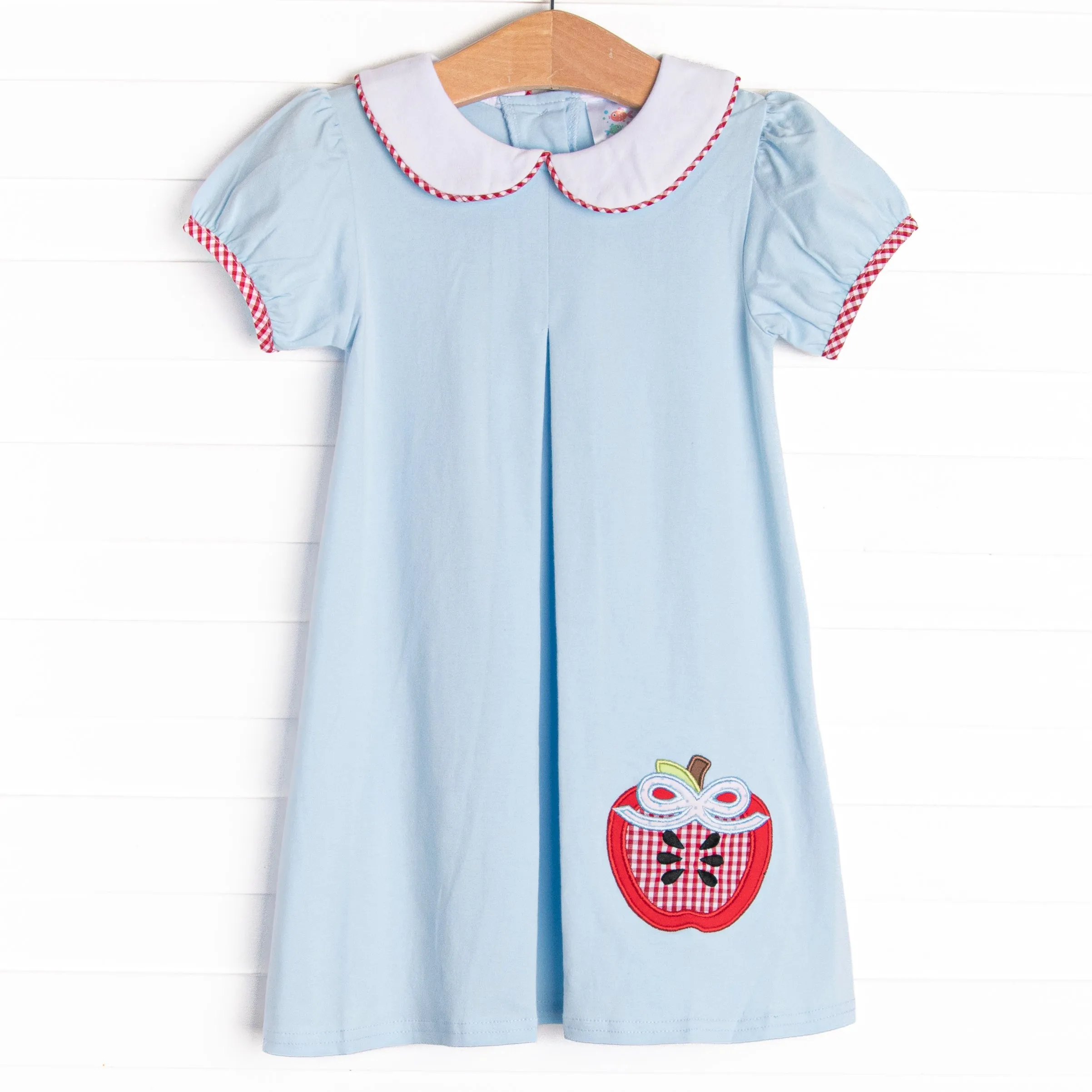 Cutie to the Core Applique Dress, Blue