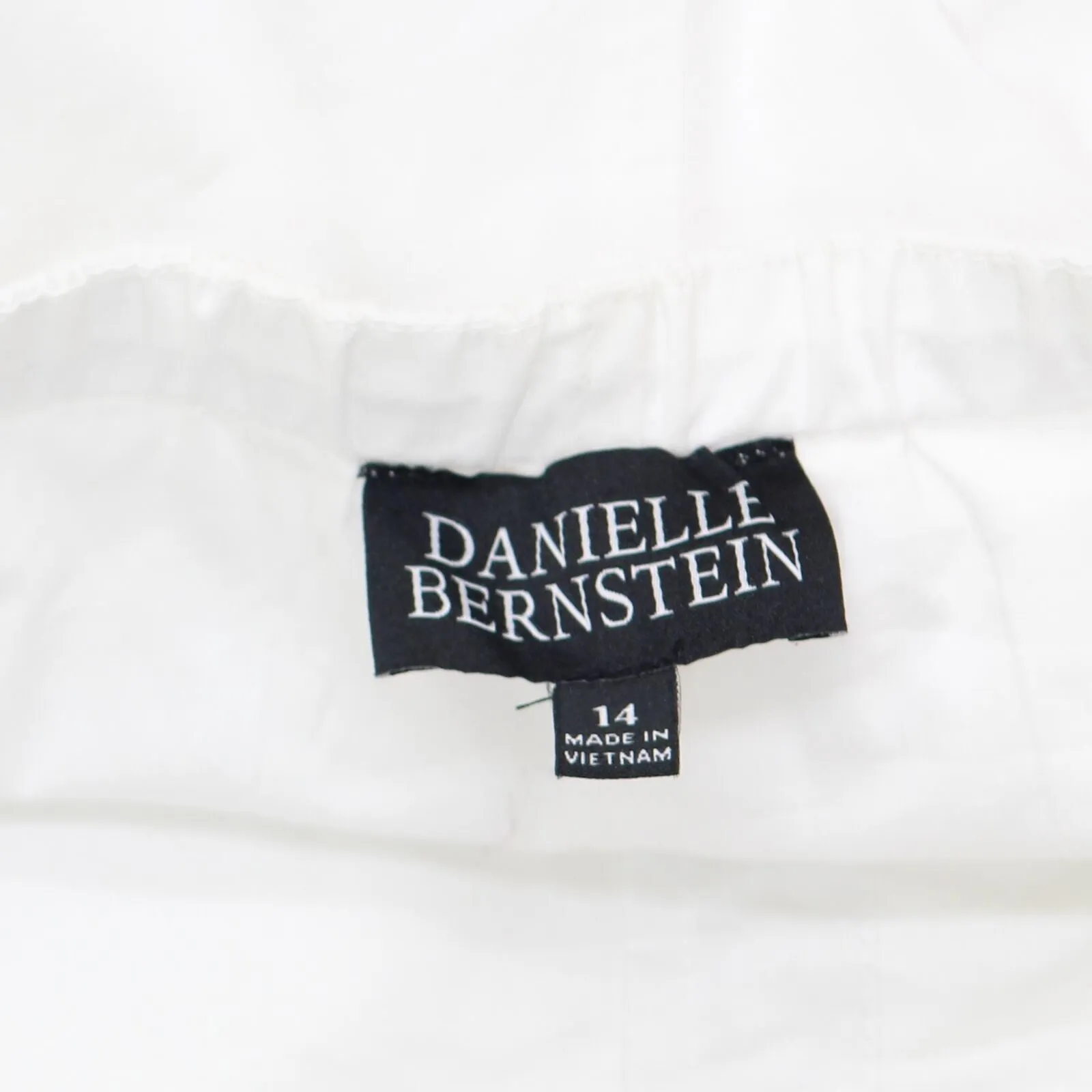 Danielle Bernstein Womens Off the Shoulder Button Up Babydoll Dress White 14