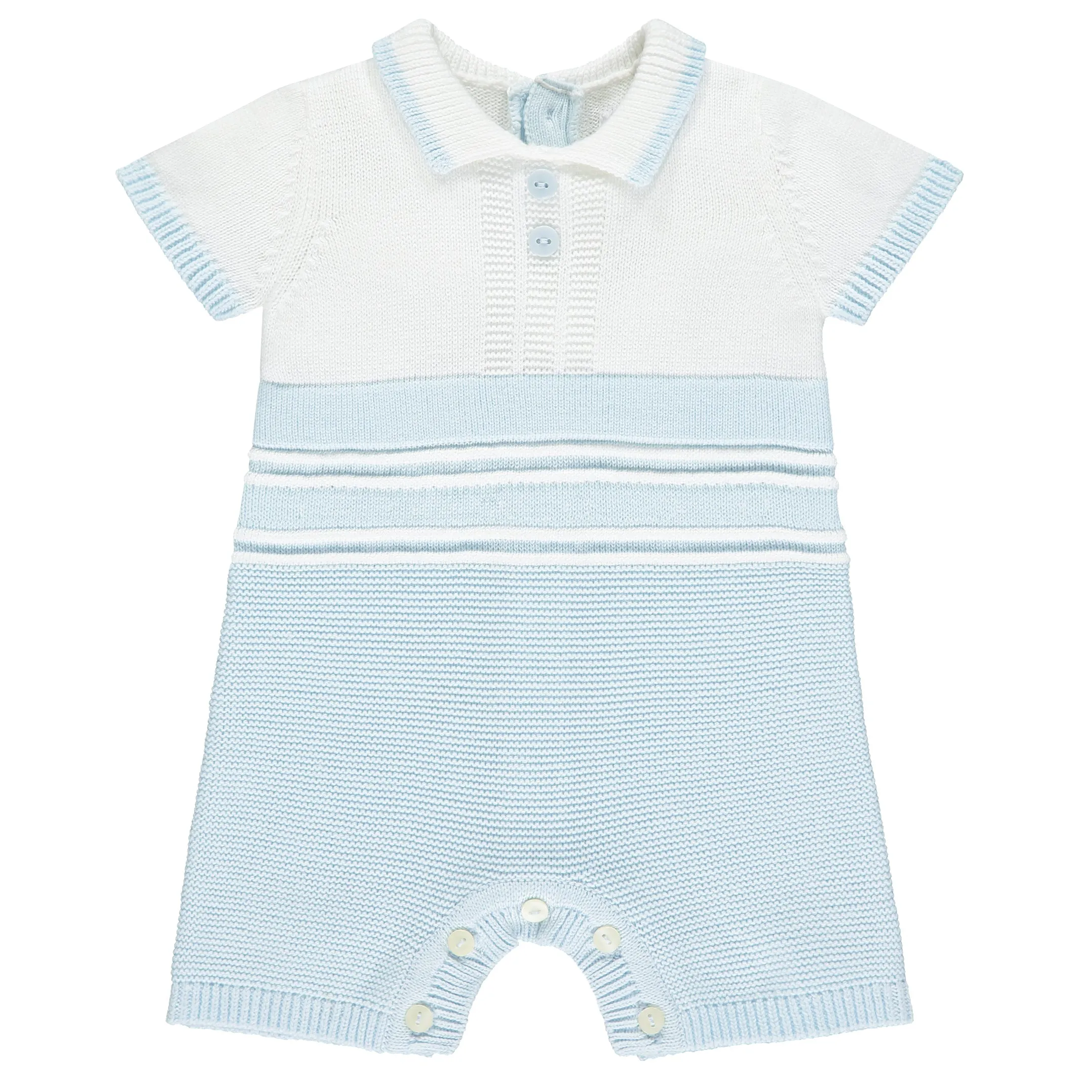 Dean Blue Knit Romper & Hat