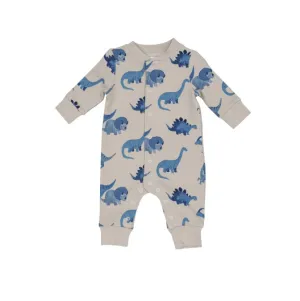 Dino French Terry Collared Romper