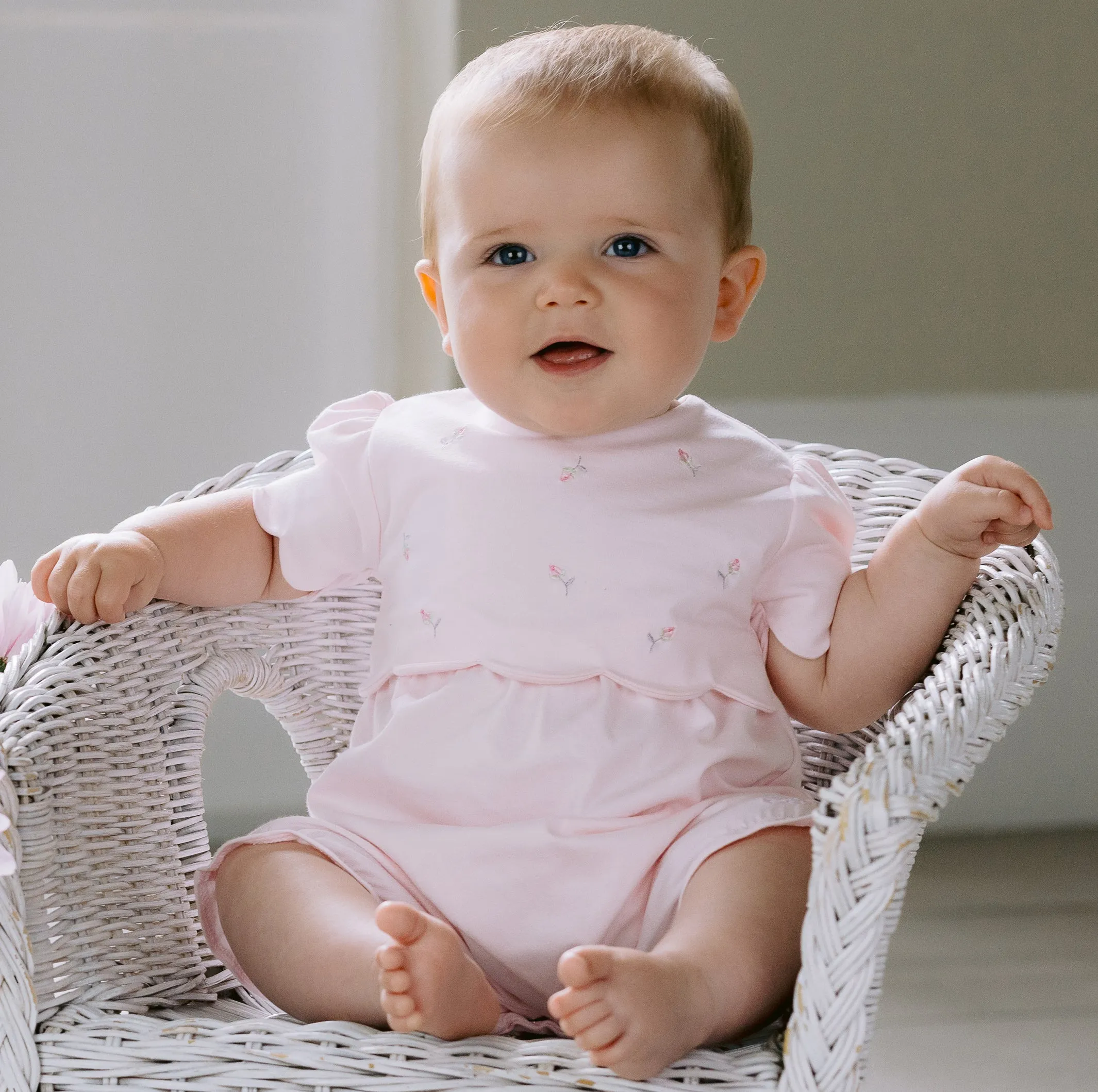 Fifi Pretty Rosebud Baby Girls Romper