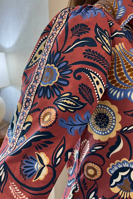 FINAL SALE: The Ava Dress in Brown Florals