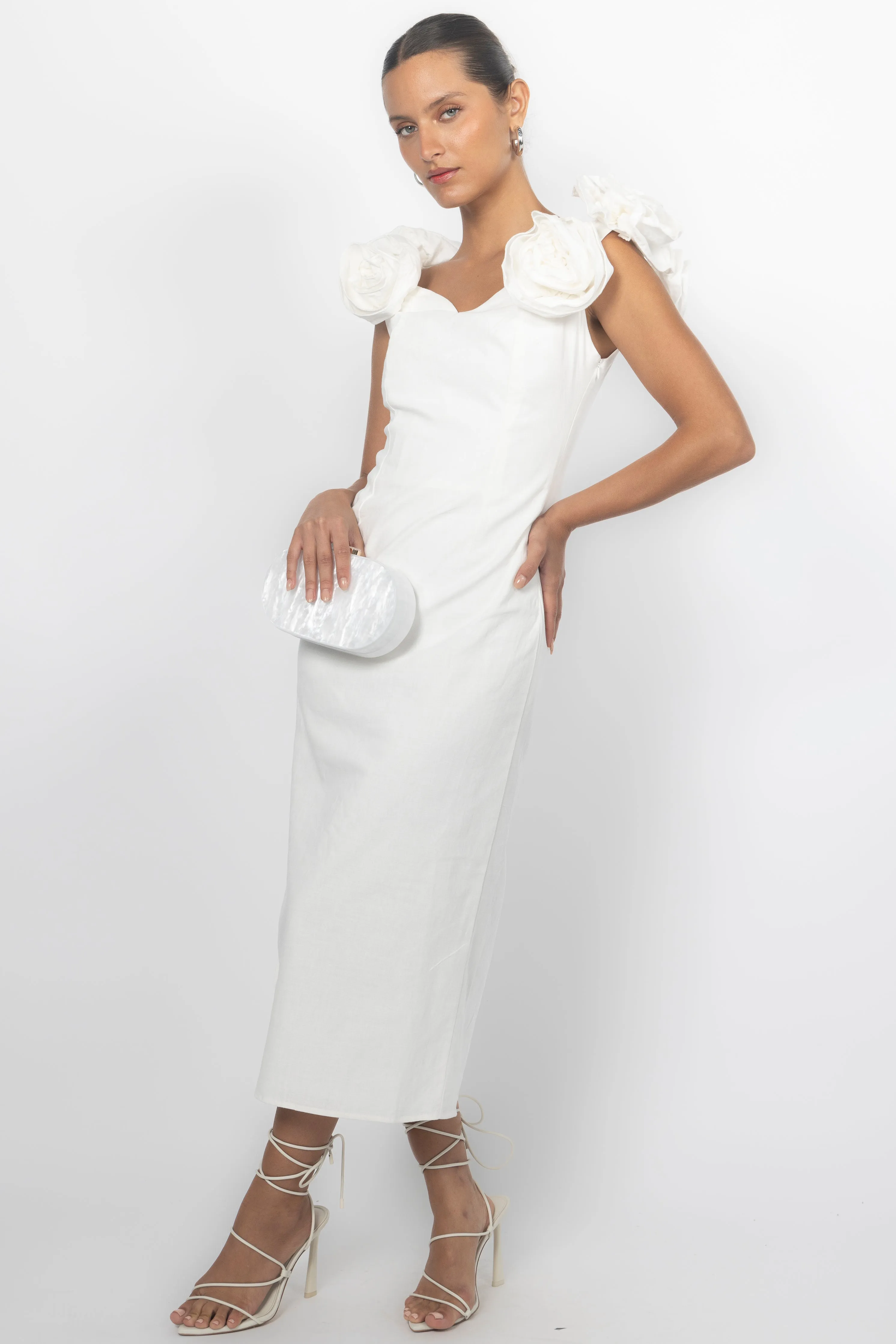 FLEUR WHITE DRESS