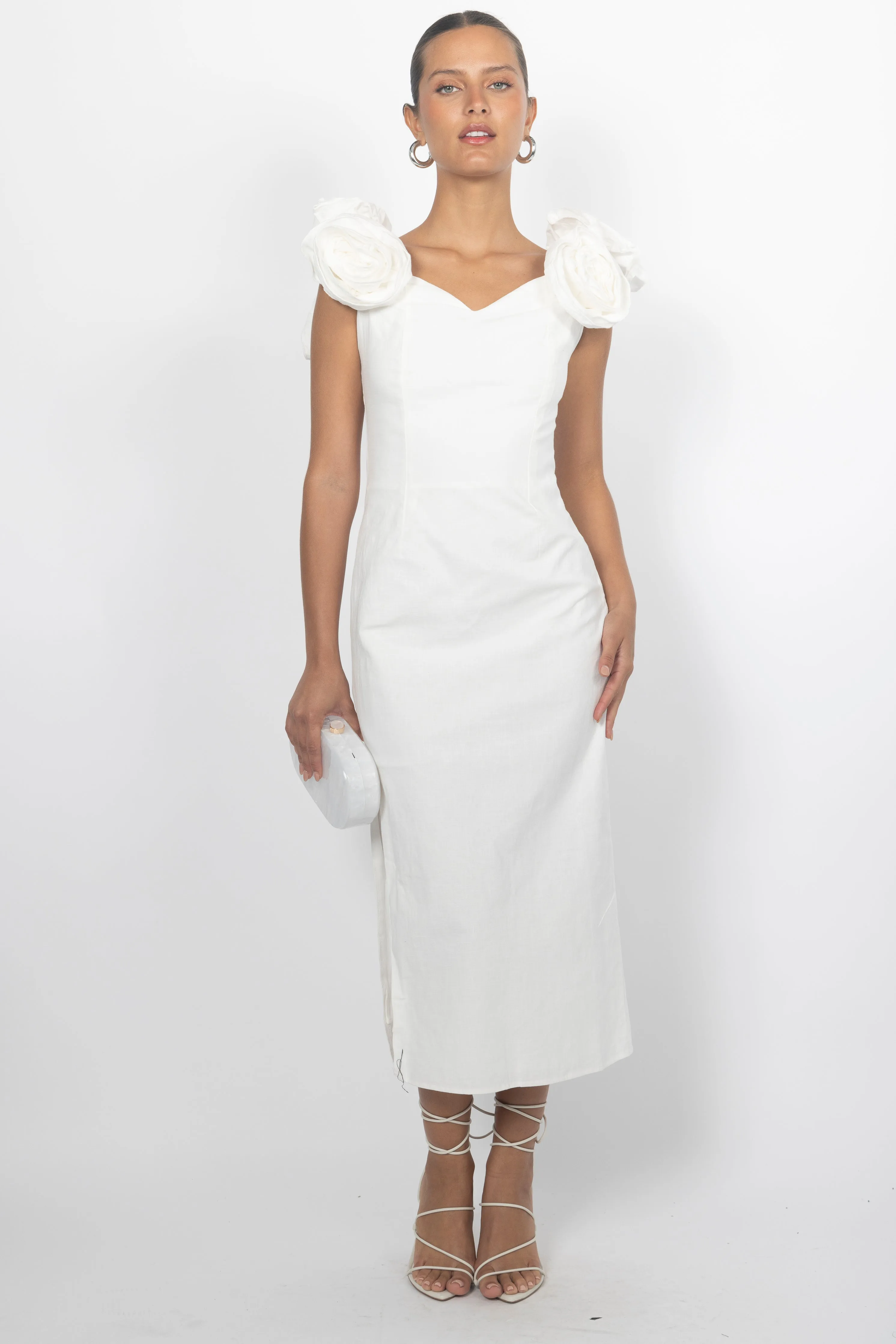 FLEUR WHITE DRESS