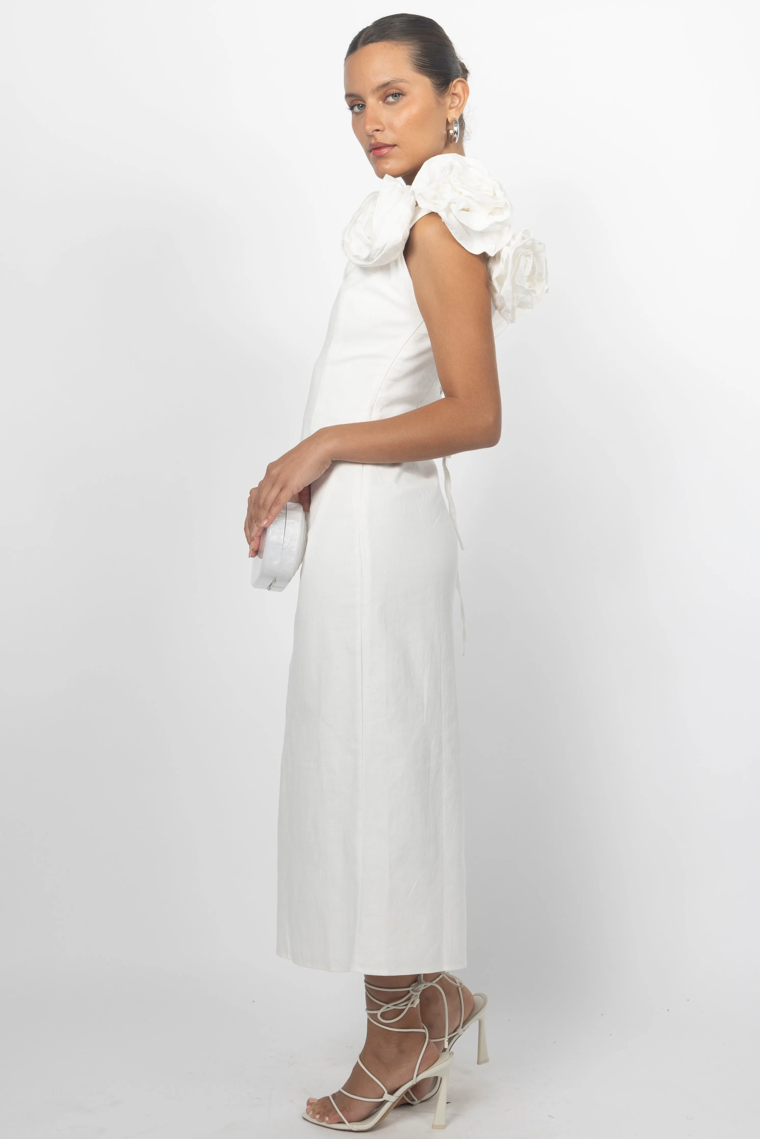 FLEUR WHITE DRESS