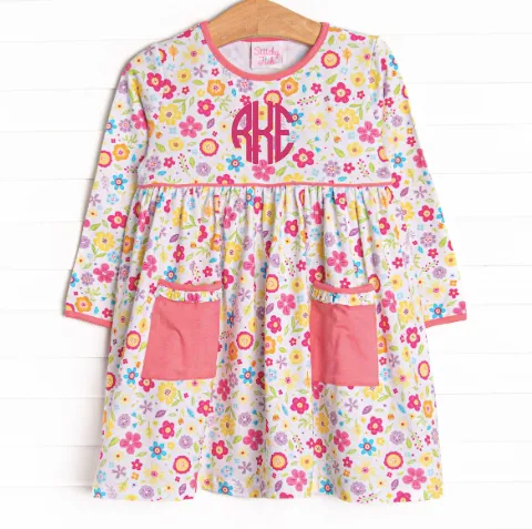 Funky Town Florals Pocket Dress, Pink