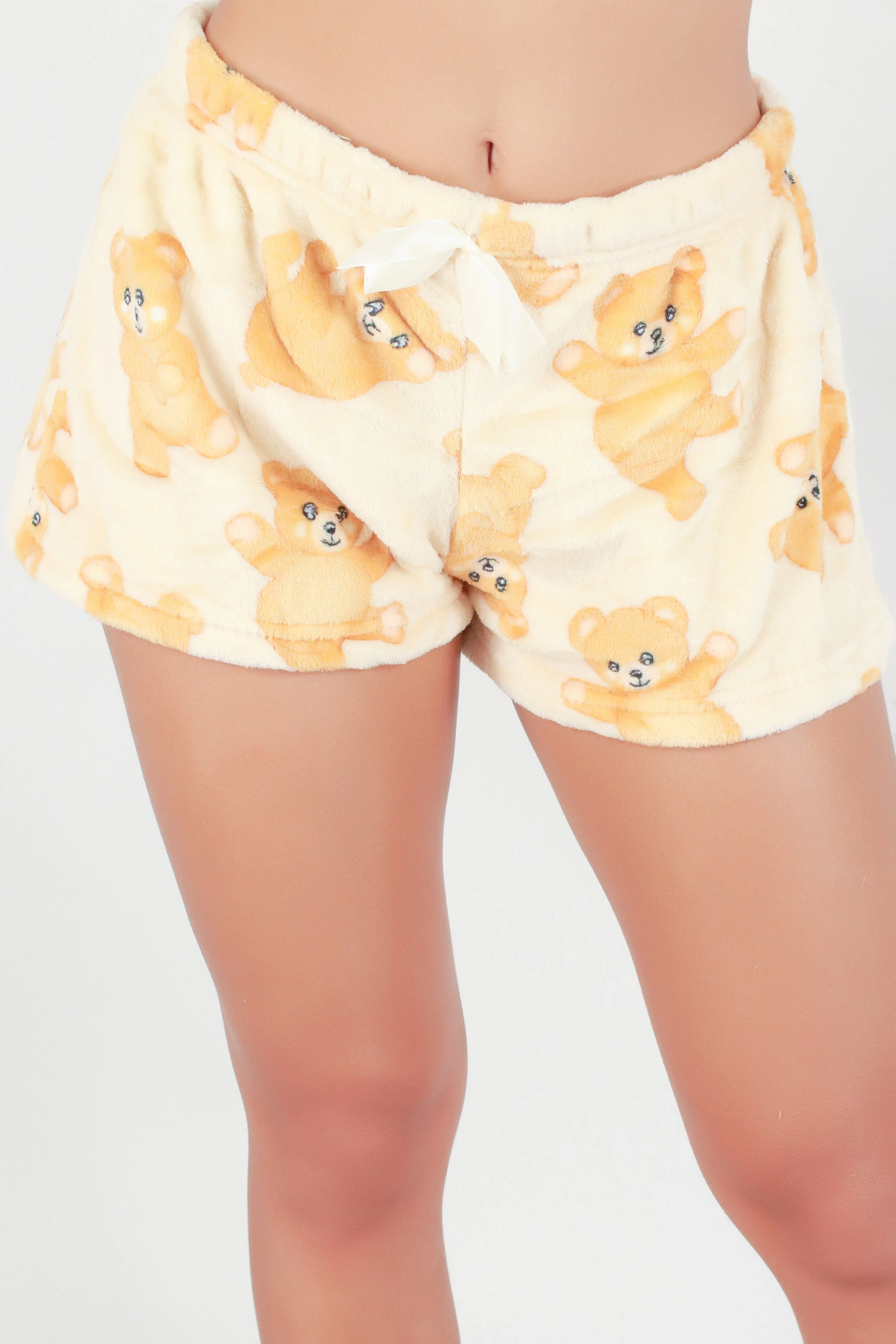 FUZZY TEDDY BEAR SHORTS