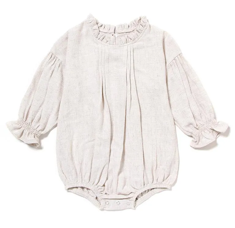 Gathered Long Sleeve Romper
