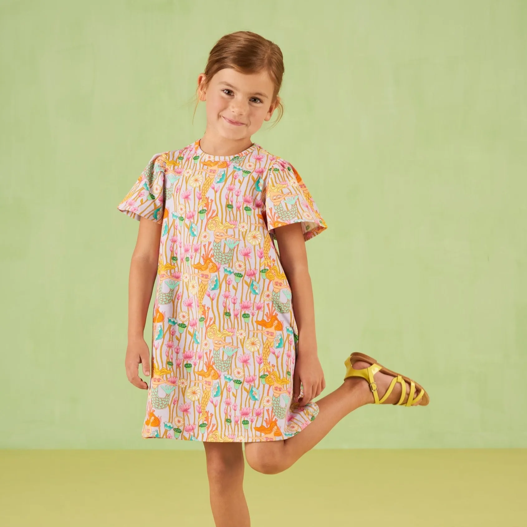 Girls Lilac Dive Jersey Dress