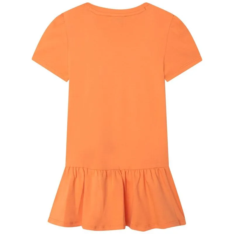 Girls Orange Snapshot Bag Dress