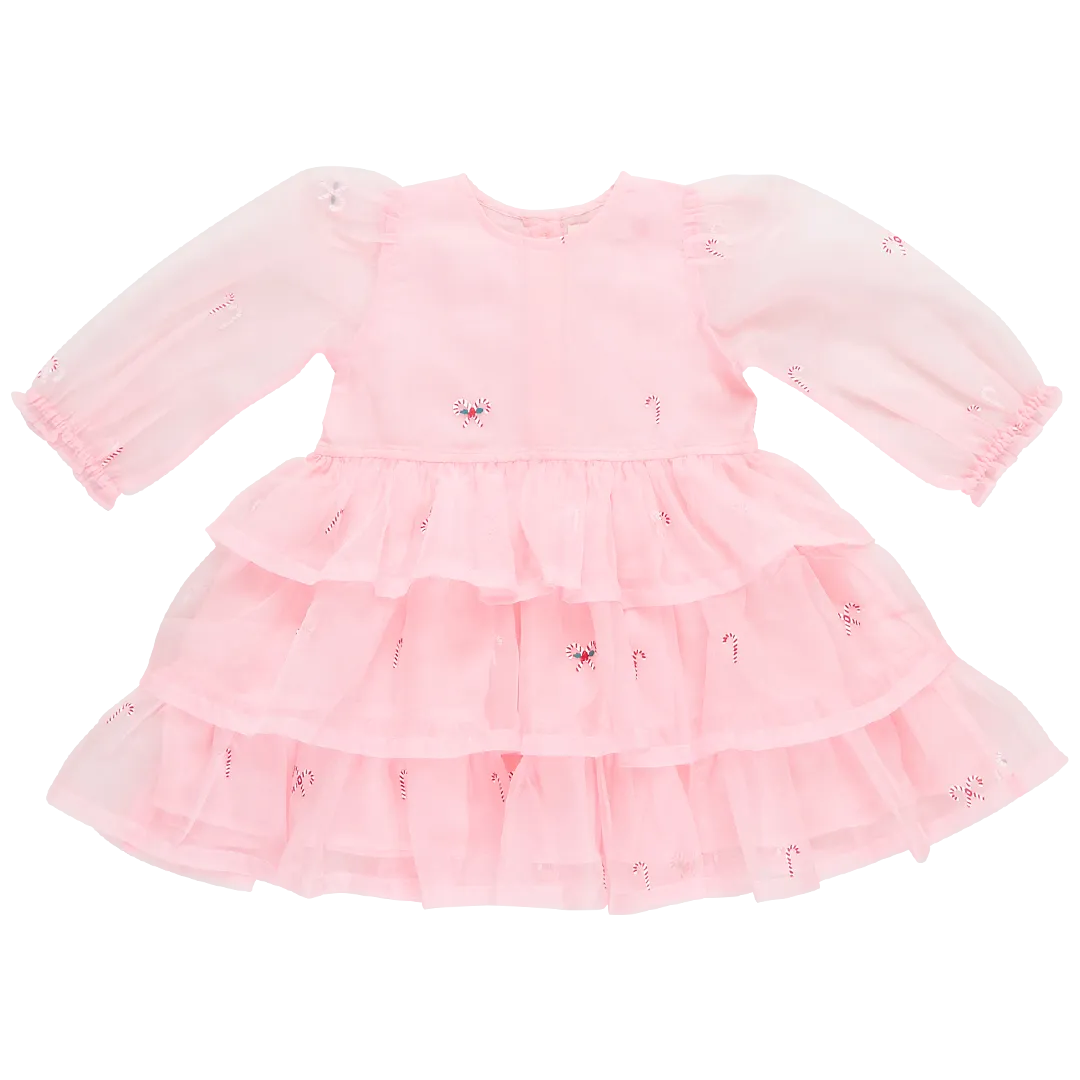 Girls Organza Fleur Dress - Cotton Candy Lane ||  Pink Chicken
