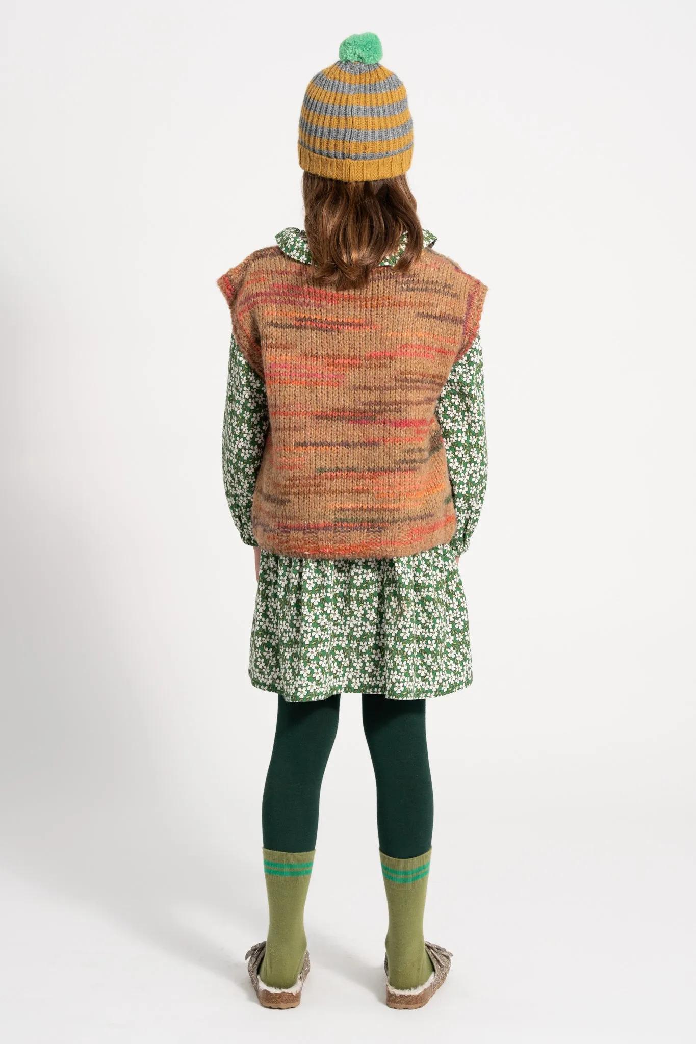 Green flowers collar dress by Piupiuchick