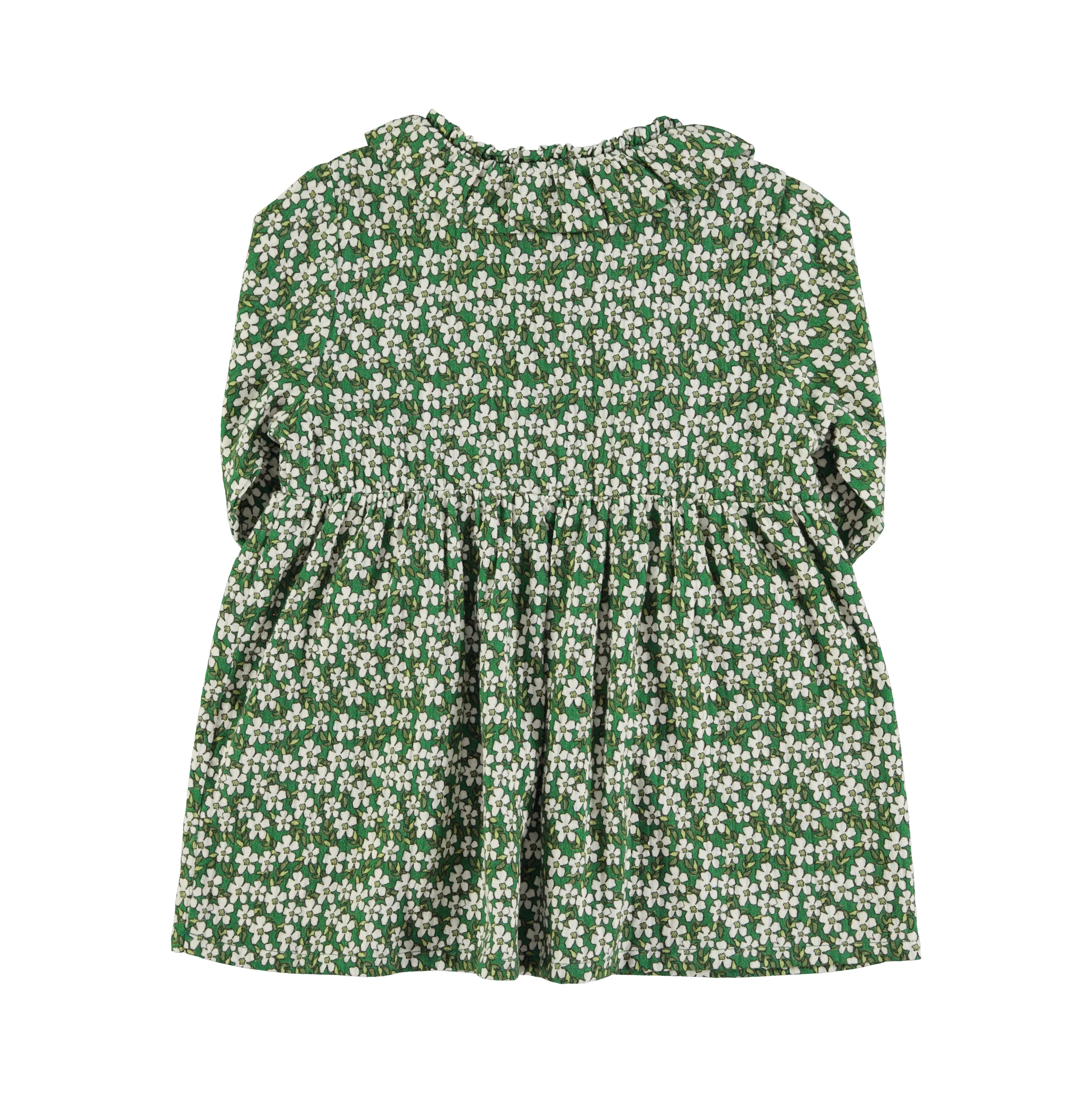 Green flowers collar dress by Piupiuchick