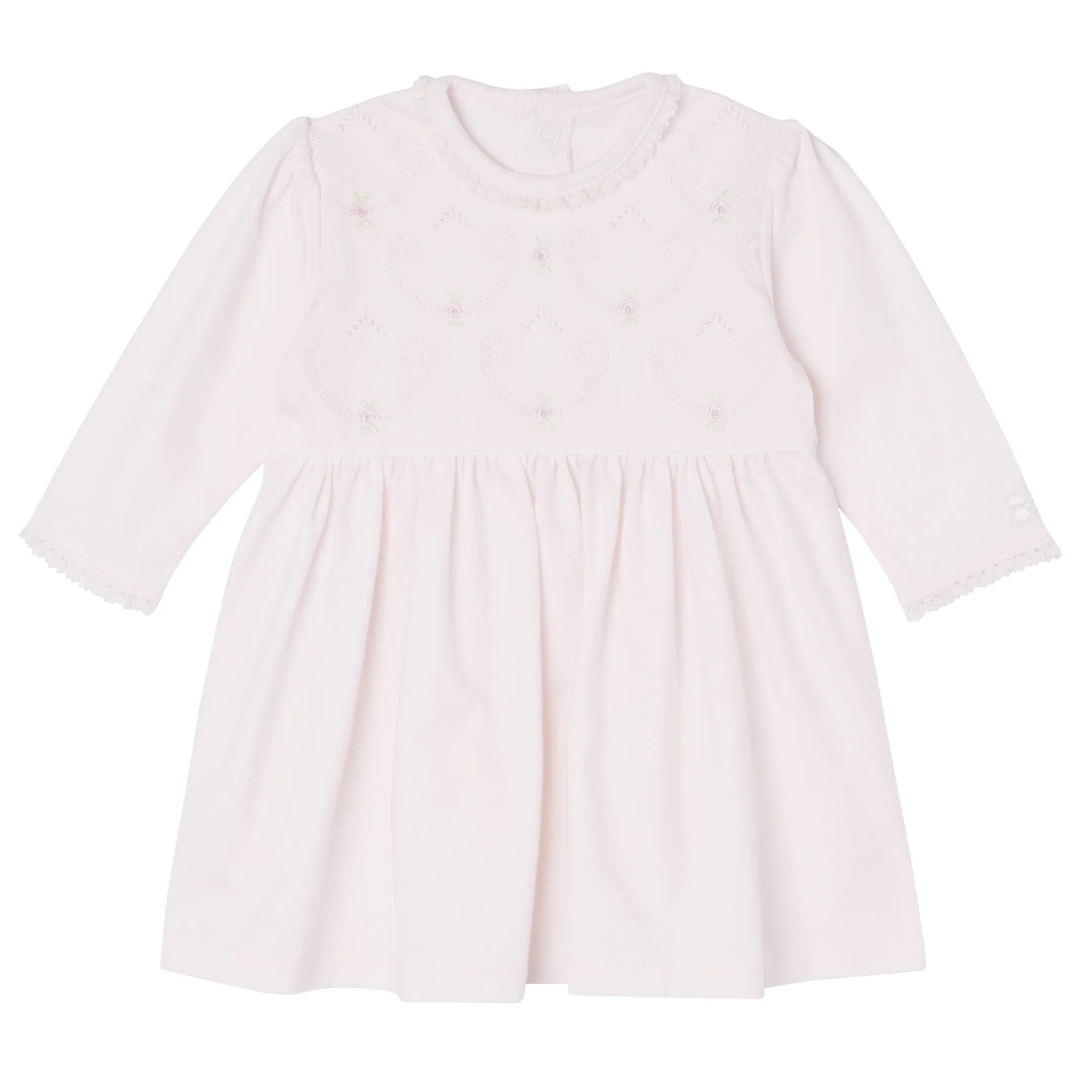 Hannah Baby Girls Dress with Embroidery Detail