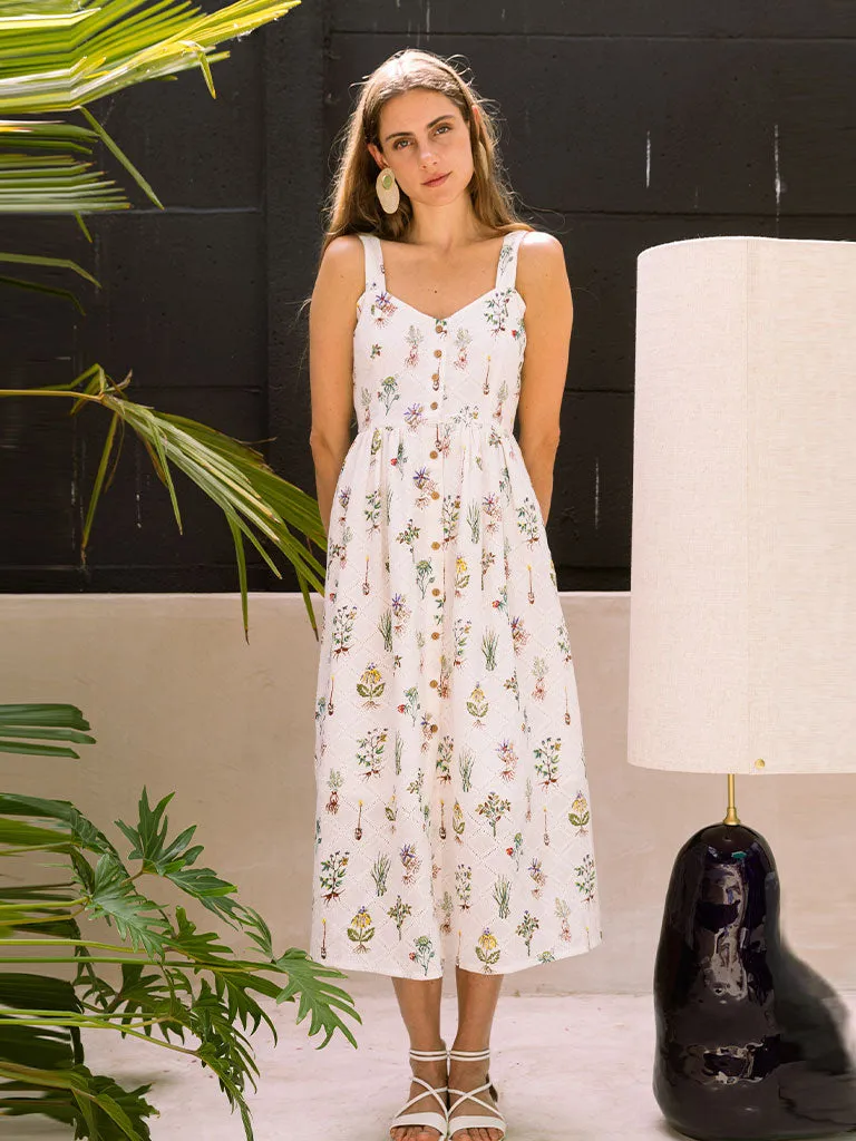 Healing Herbs Button Down Dress