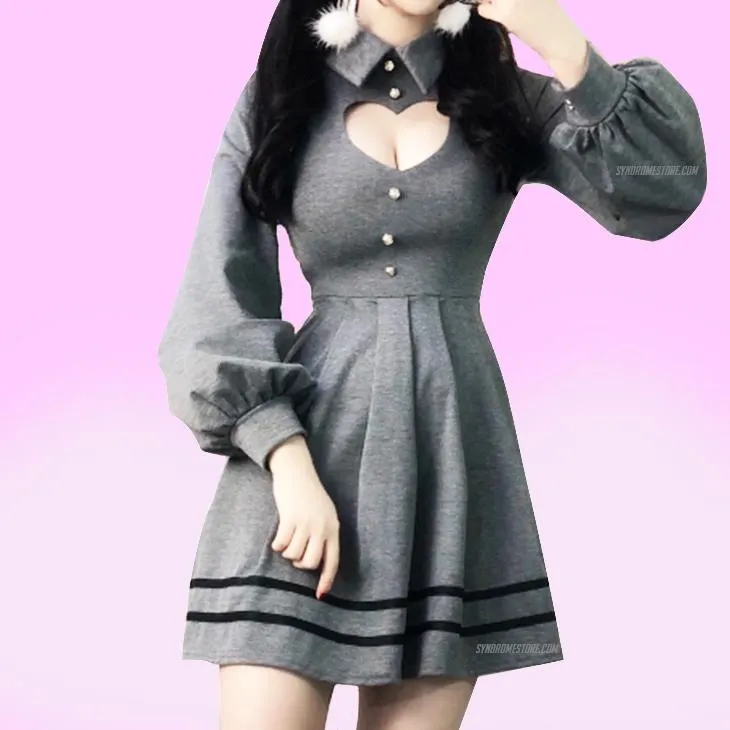 Heart Keyhole Hollow Dress SD01286