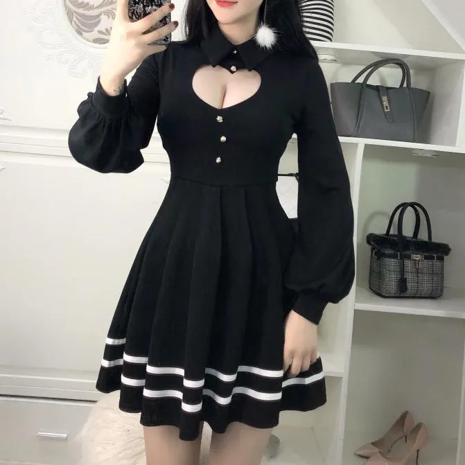 Heart Keyhole Hollow Dress SD01286
