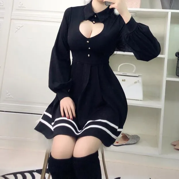 Heart Keyhole Hollow Dress SD01286