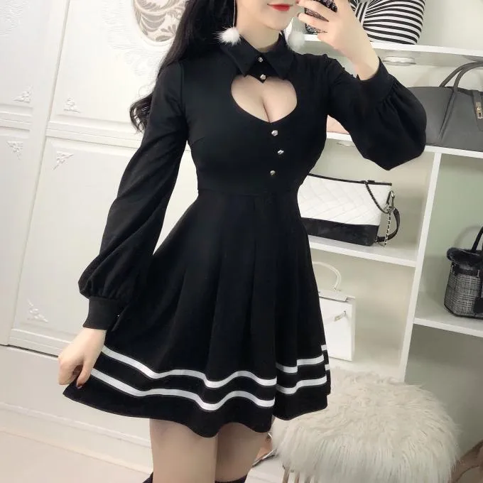 Heart Keyhole Hollow Dress SD01286
