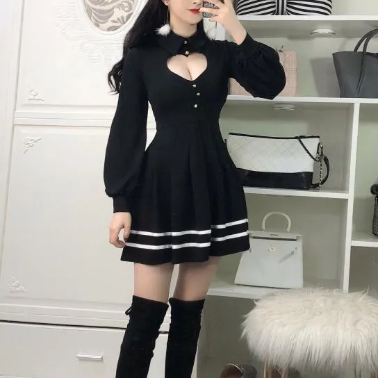 Heart Keyhole Hollow Dress SD01286