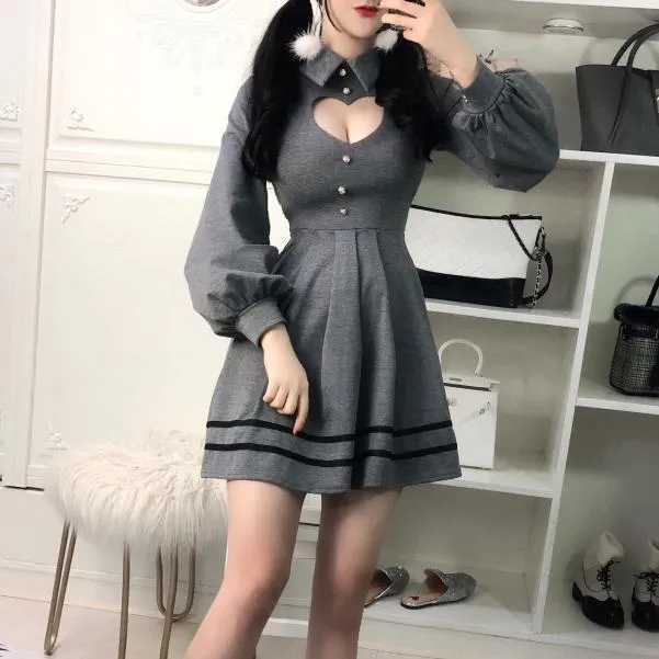 Heart Keyhole Hollow Dress SD01286
