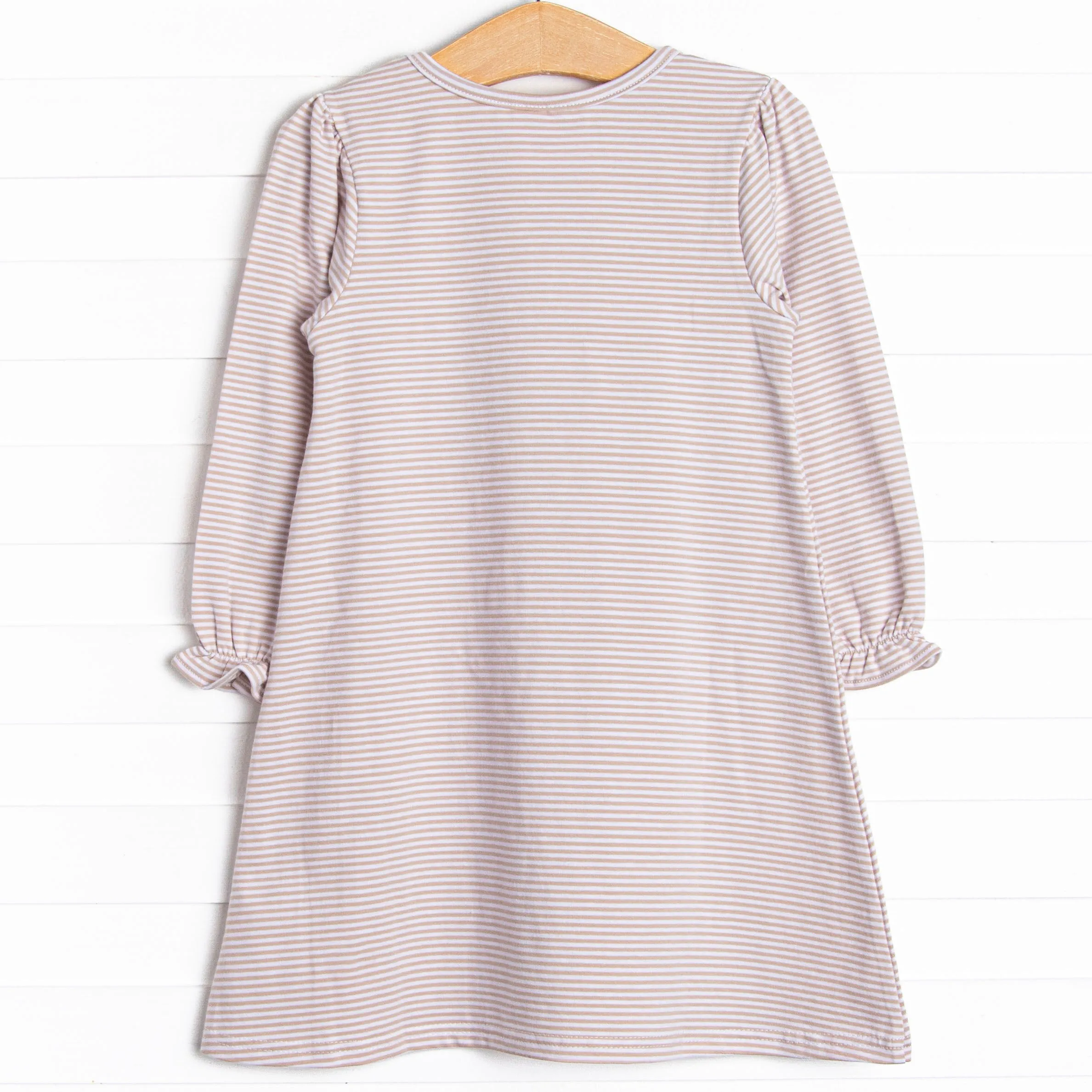 In the Pond Applique Dress, Tan